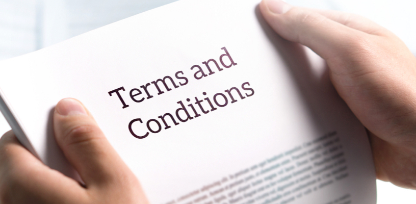 Terms and conditions document